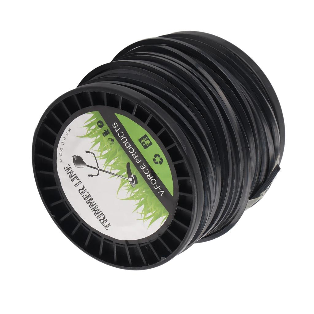3.3mm String Trimmer Line High Cutting Efficiency Low Noise Quadrate Black Trimmer Line for Most Lawn Mowers Farm