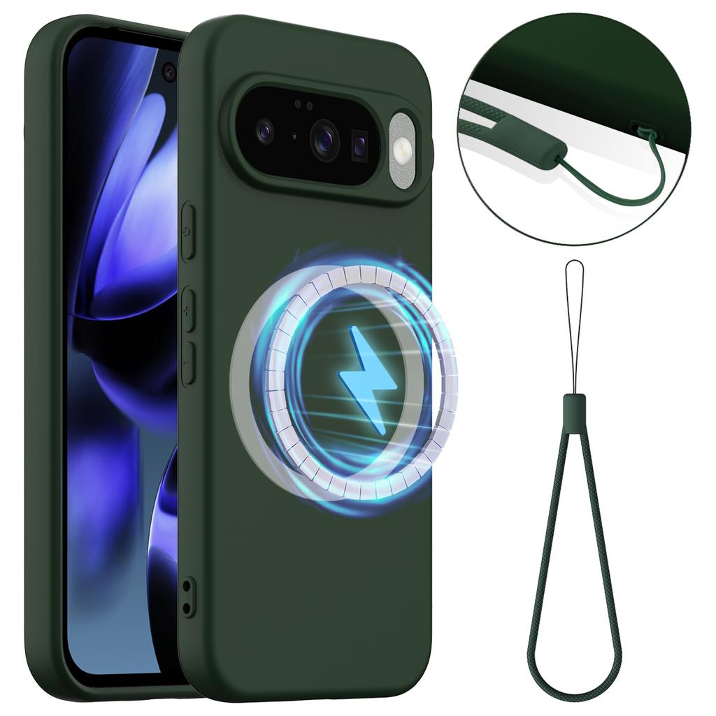 For Google Pixel 10 Case Compatible with MagSafe Anti-Drop Liquid Silicone Phone Cover