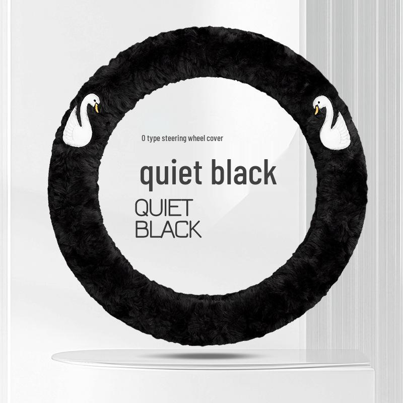 Winter Warm Plush Steering Wheel Cover - Non-slip, Anti-freeze, Universal Hand Warmer for Cars.