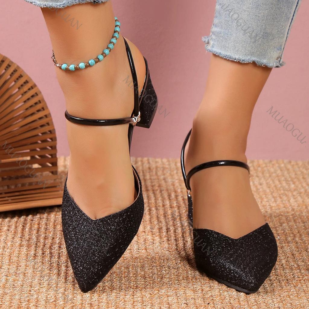 Fashion Sandals for Woman Summer Fashion High Heels Shallow Women Casual Pointed Toe Pumps Shoes for Women Wedding Party Heeled Sandal