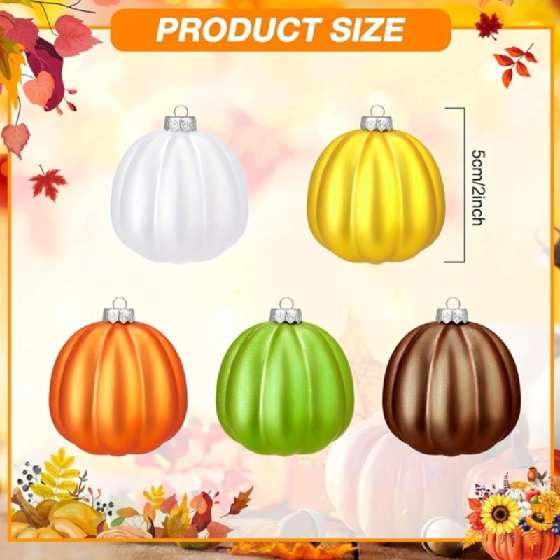 20PCS Festival Hanging Ornament 5Cm Pumpkin Baubles Decoration For Seasonal Celebration Halloween Accessories