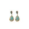 Elegante Damen-Tropfenohrringe: Silbernadel Perlmutt Oval Dangles