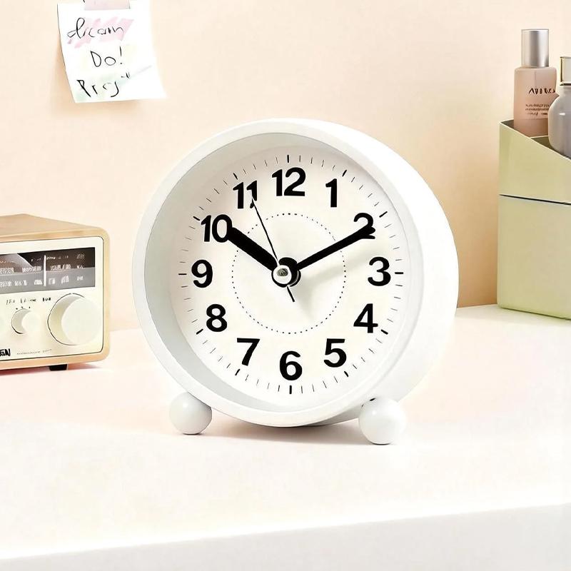 Silent Quartz Backlight Needle Display Desk Clock for Students