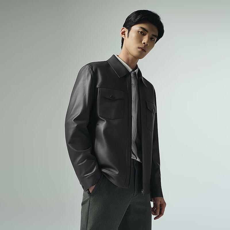 LILANZ Men's Sheepskin Leather Lapel Jacket