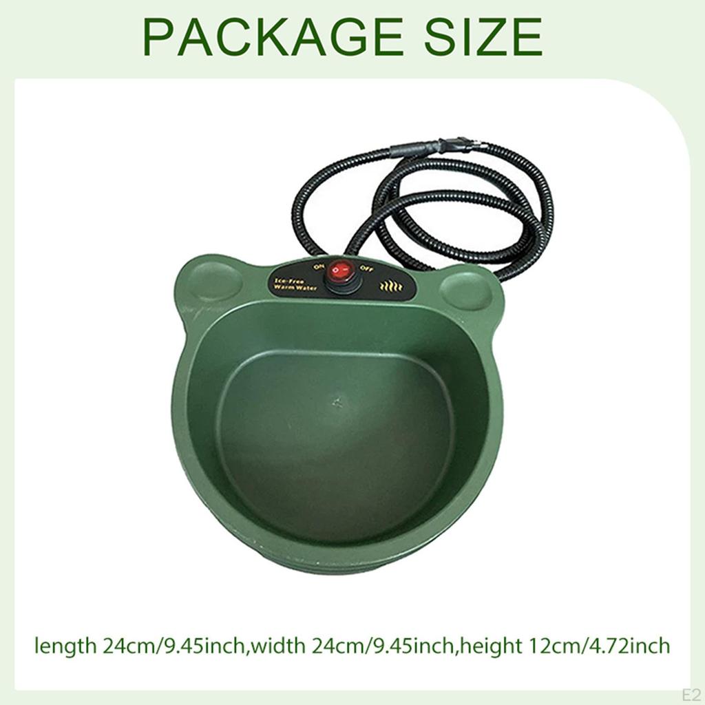 Heated Water Bowl for Dogs Cats Thermal Dish Multifunctional Outdoor Pet Heating Waterer