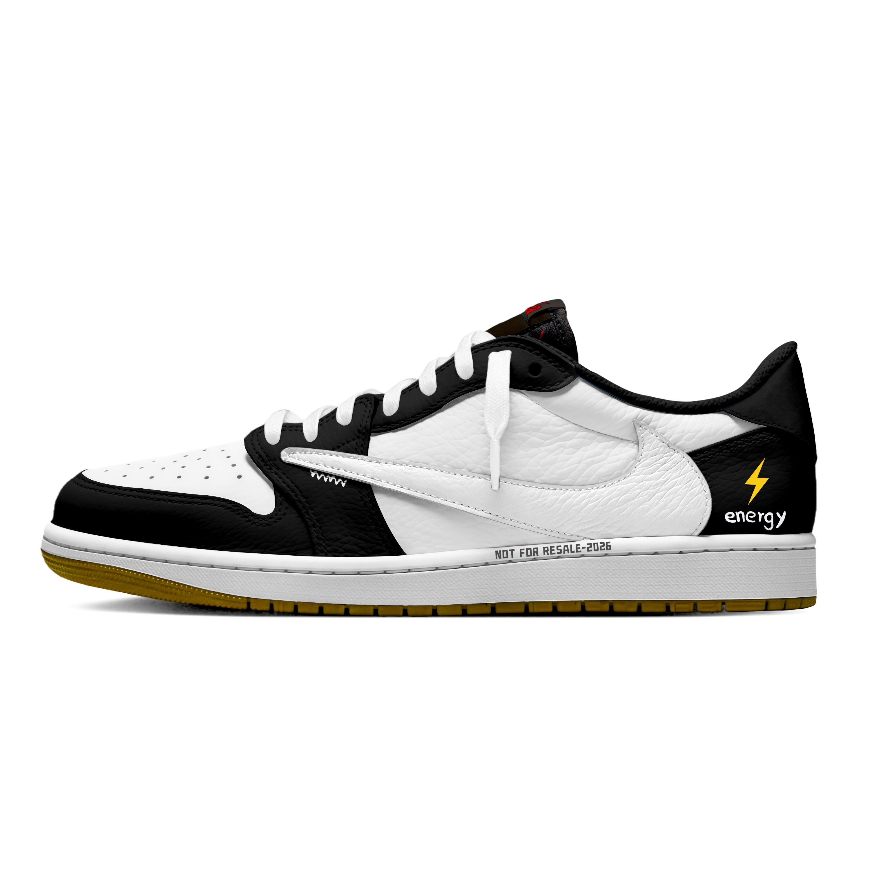

Jordan x Travis Scott Air Jordan 1 Energy Restart Leather Low top Vintage Basketball Shoes Women s Black DZ4137-700(Team1940-) 36