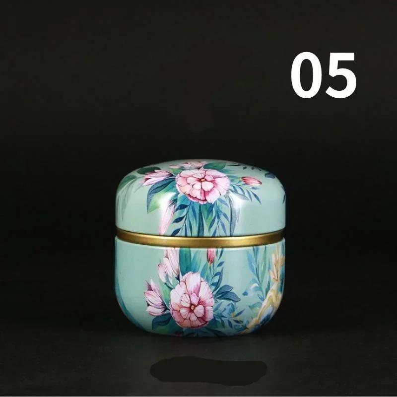 New Portable Retro Metal Tea Can Chinese Candy Coffee Bean Tea Bag Sealed Moisture-proof Container Personalized Storage Supplies