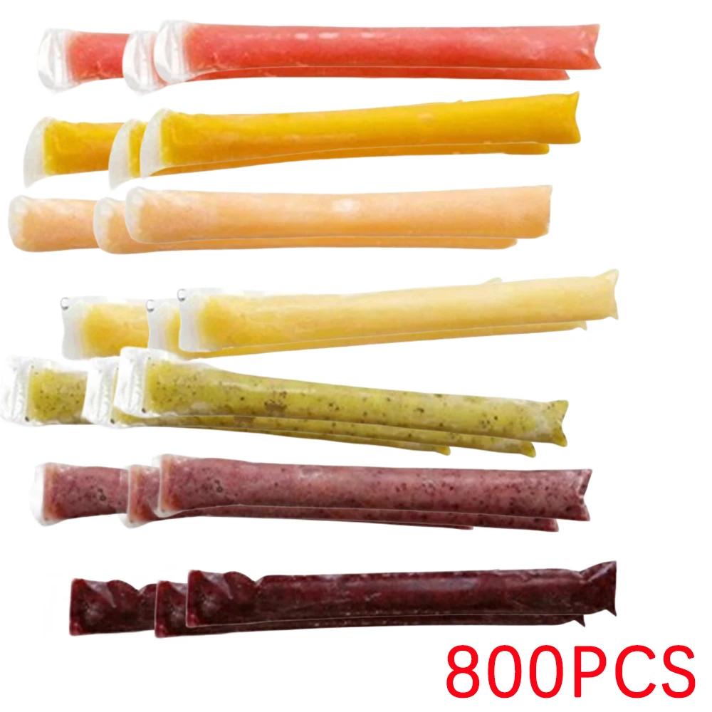 100-1000PCS Ice Bag Making Disposable Popsicle Ice Bag Home-made Ice Cream Self-sealing Bag Transparent Food Fruit Ice Bag