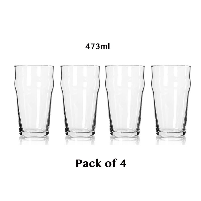 Pint Glass,British Style Imperial Beer Glasses,English Pub Style Ale Glassware ,Unique Design Set of 2/ 4