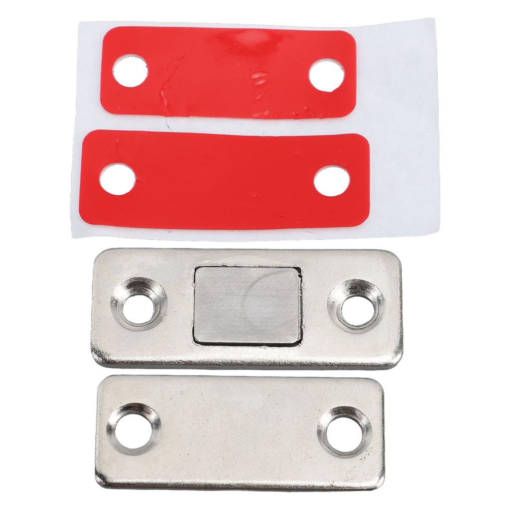 8 Pakk Magnetisk Dørfanger Ultratynn Dørlås Selvklebende Rustfritt Stål 2-veis Montering