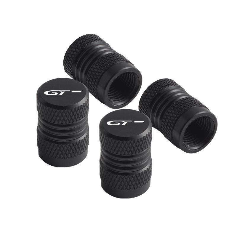 4pcs Metal GT Badges Car Wheel Tire Valve Caps Covers For Peugeot RCZ 206 307 308 3008 207 208 508 2008 5008 RIFTER Accessories