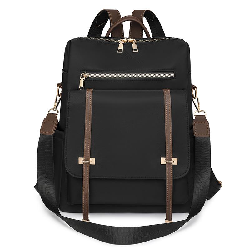 New casual contrasting nylon women's backpack outdoor travel backpack versatile student schoolbag