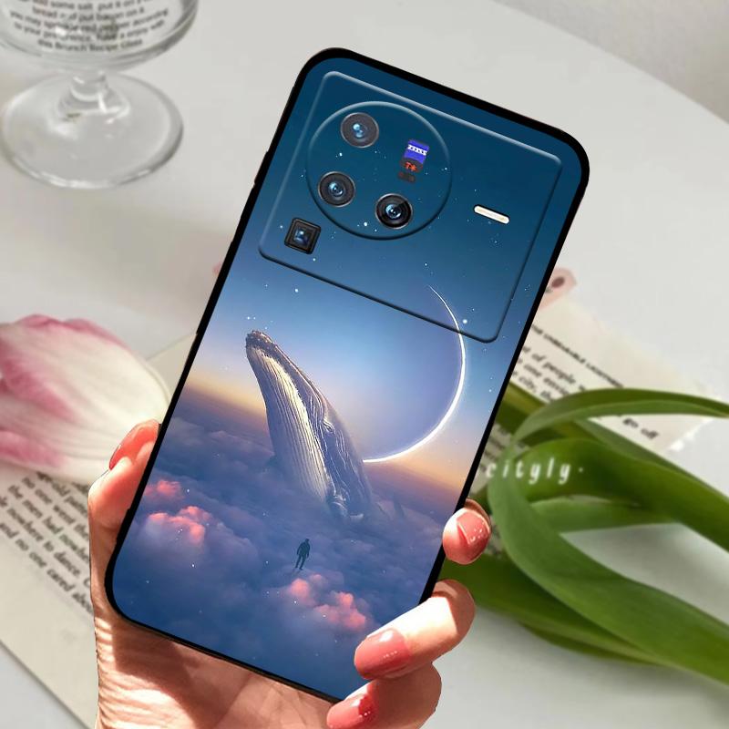 Soft Silicone Case For vivo X80 Pro 5G Coque X 80 Fashion TPU Phone Cover For Vivo X70 Pro Shockproof Bumper Shells Cute Cartoon