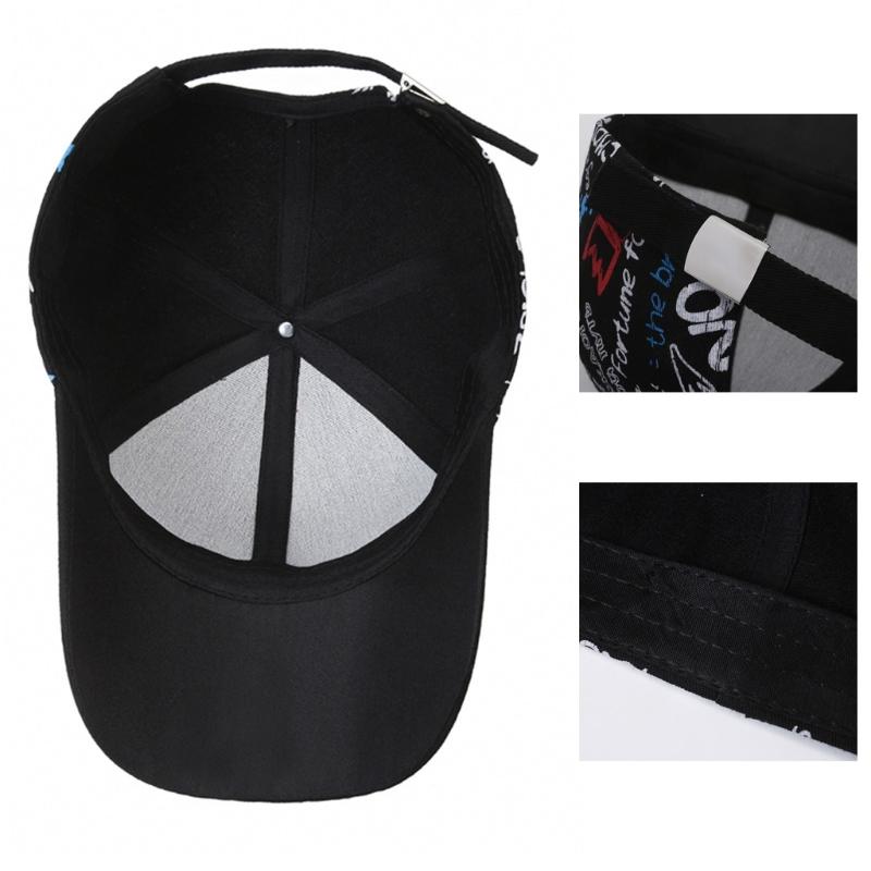 Unisex Hiphop Print Baseball Hat Softable Adjustable Hat Fashionable Couples Hat for Spring and Autumn Outdoor Activity