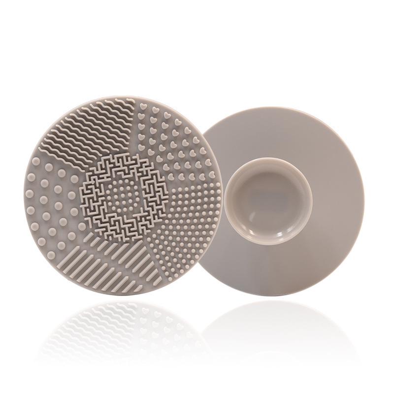 Silicone Apple-Shaped Makeup Brush Cleaning Pad with Suction Cups