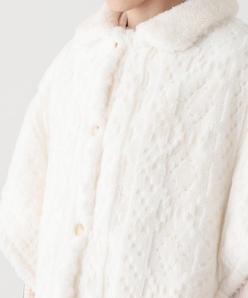 Afternoon Tea Living JP79 Kilim Jacquard Poncho, Ivory, Pajama/Loungewear Top