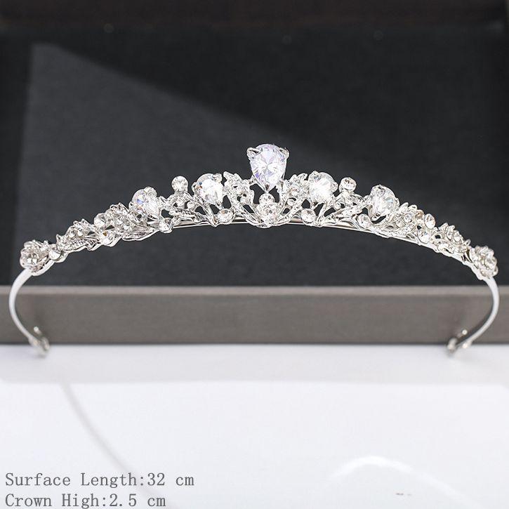 Silver Color Crown and Tiara Hair Accessories for Women Wedding Accessories Crown for Bridal Crystal Rhinestone Diadema Tiara