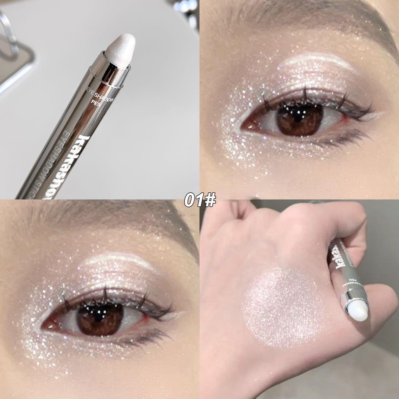 Metallic Glitter Eyeshadow Stick Matte Red Waterproof Shimmer Lying Silkworm Long Lasting High Gloss Pearlescent Eyeshadow Pen