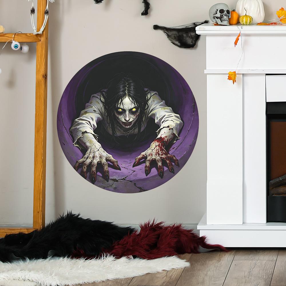 Scary Halloween Ghost Festival Atmosphere Decorations for Bedroom, Living Room, Home Decor Floor Stickers