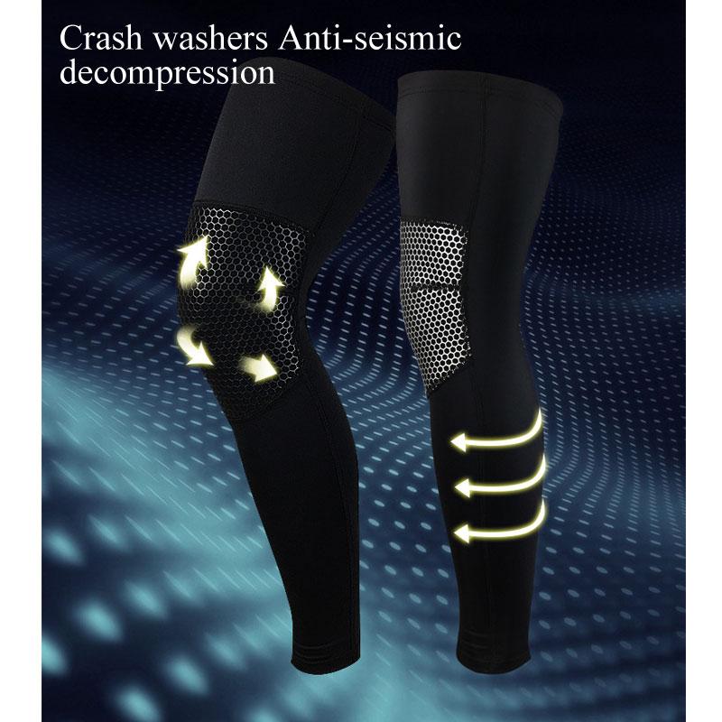 Durable And Safe 1Pcs Byepain Compression Leg Sleeves For Men Women - Full Length Stretch Long Sleeve With Knee Support Non-Slip Inner Bands