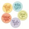 500pcs Glossy Finish Round Paper Stickers, Single Use, Thank You Labels for Envelopes, Birthday, Christmas Party Gift Decoration
