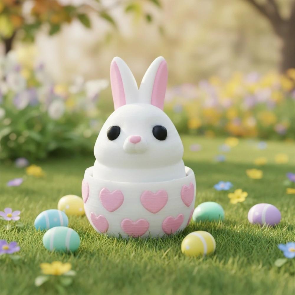 Surprise Egg Egg Rabbit Ornaments Pressed Egg Key Chain 3D Print Easter Egg  Spring Easter Party