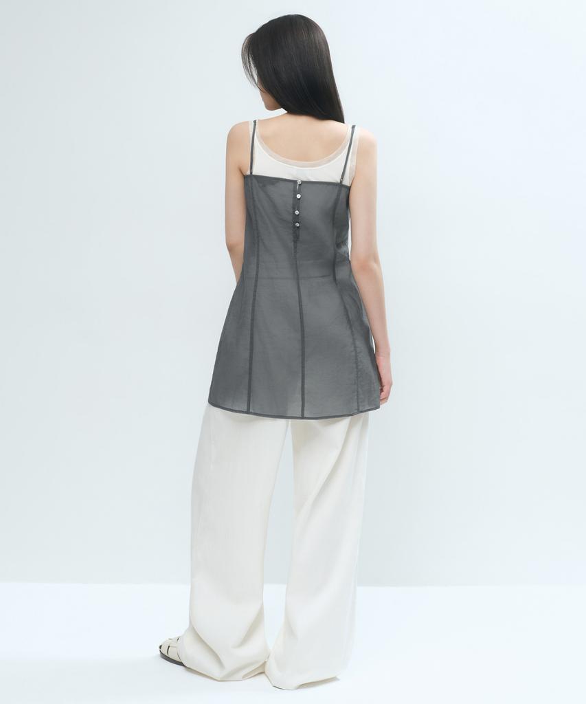 Musinsa Standard Woman Women'S Sheer Mini Dress [Gray]