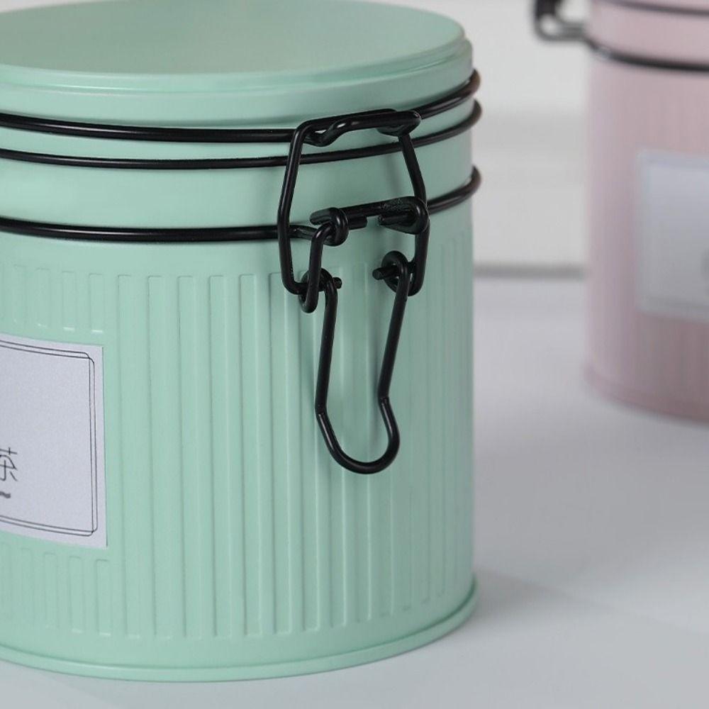 Tinplate Tea Tin Can Round Candy Jar Multi-functional Tea Packaging Box  Coffee