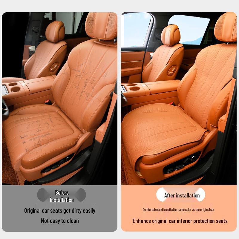 AITO M8 Nappa Leather Seat Cushion: Full Car, Five-Seat, Four Seasons, Eco-Friendly Ventilation, Auto Interior Accessories.