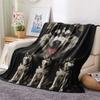 1PC Cute pets Print Flannel Blanket, High quality Comfortable for All Seasons, Home Decor, Warmth and Comfort, Perfect for Christmas Gifts