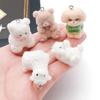 3D Resin Animal Flocked Figurine Ornaments: DIY Keychains, Bag Charms & Phone Lanyards