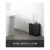Yamazaki Jitsugyo (Gypsum Board Tweezers and Wood Screws Included) Wall Toilet Pot & Storage Case Black Approx. W20.5XD12.2XH24cm Tower Flap Type