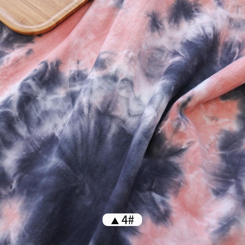 Breathable Tie Dye Fabric Casual Colorful Teens Korean Style Homewear Cloth Sewing Streetwear Decoration Vintage Fashion Chic