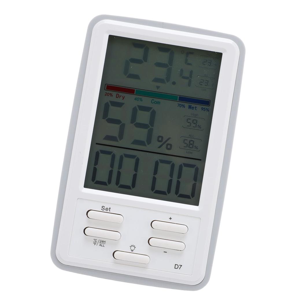 Cyfrowy Higrometr Termometr Wewnętrzny Miernik Temperatury i Wilgotności z Podświetleniem do Domu Laboratorium