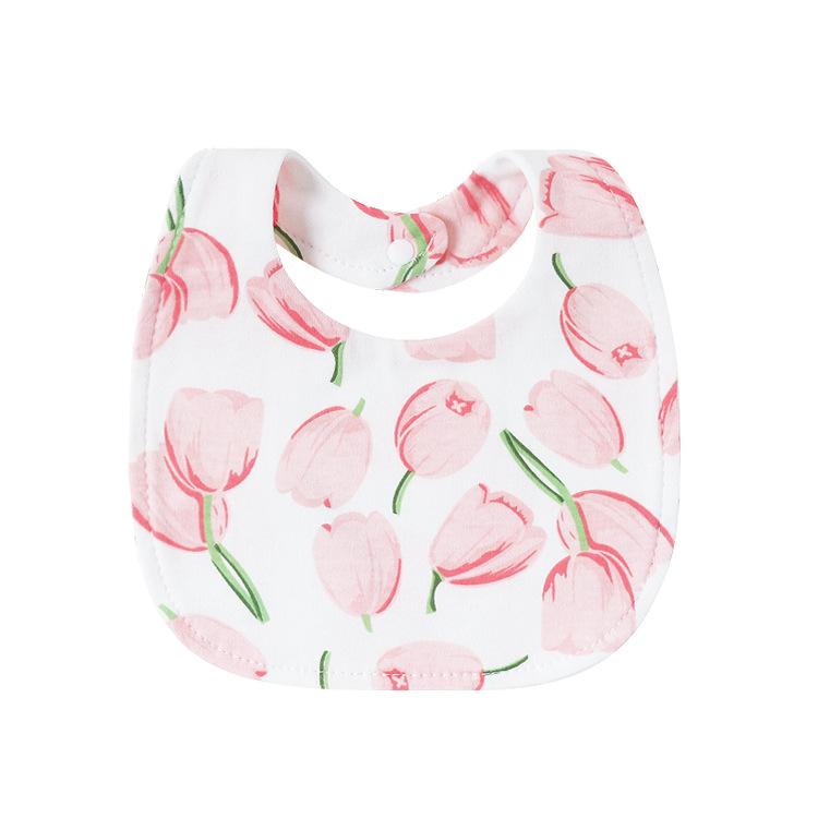 Newborn Baby Bibs Pure Cotton Double Layer Drool Bibs High Absorbency Burp Cloths For Infants Toddlers Soft Skin Friendly