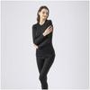 Mizuno Breath Thermo Thick for Crew Neck Long Sleeve Size LL Underwear, Heat-Generating Material, Active, Women's Shirt, Black,