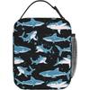 Borsa Termica Porta Pranzo Shark per Adolescenti Bambini Borse Tote Frigo Antiperdita Riutilizzabile Porta Pranzo Isolato per Ufficio Scuola Picnic Viaggio