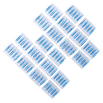 100 Stück Einweg-Tattoo-Nadelspitze, tragbar, blau, lange Tattoo-Spitze, Zubehör
