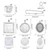 Silver Pin Brooch Kit with Heart Pendant Rings for Craft Jewelry Production