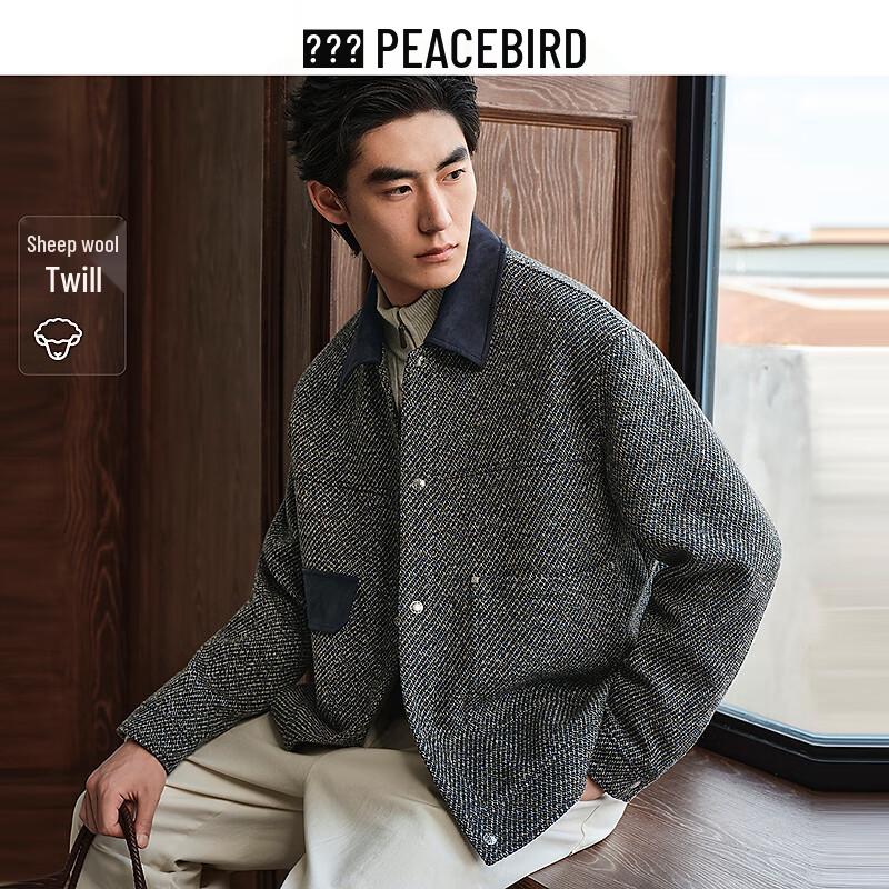 

Peacebird Men s BABCF4111 Wool Blend Jacket M