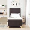 Boxspring bed with headboard Dark Brown 90 x 190 cm Fabric