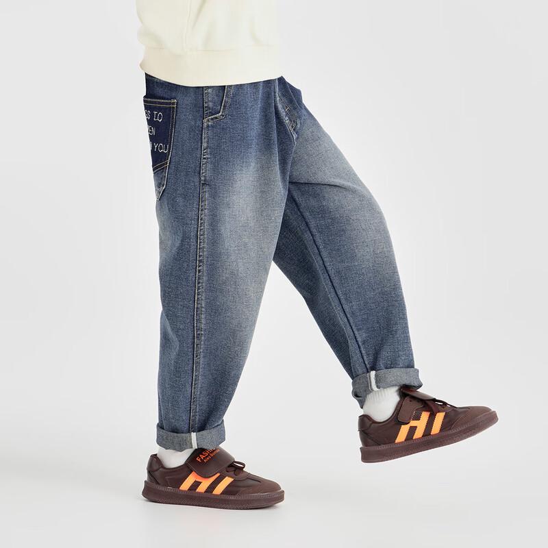 Boys' Washed Loose Straight-Leg Jeans