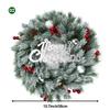 35cm Merry Christmas Wreath Front Door Artificial Pine Needle Snow Garland Christmas Decoration New Year Navidad Home Decor