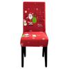 Christmas Chair Cover Dustproof 1 PCS Cartoon Santa Snowman Print Stretchable Fabric Anti Slip Removable New Year Party Decoration