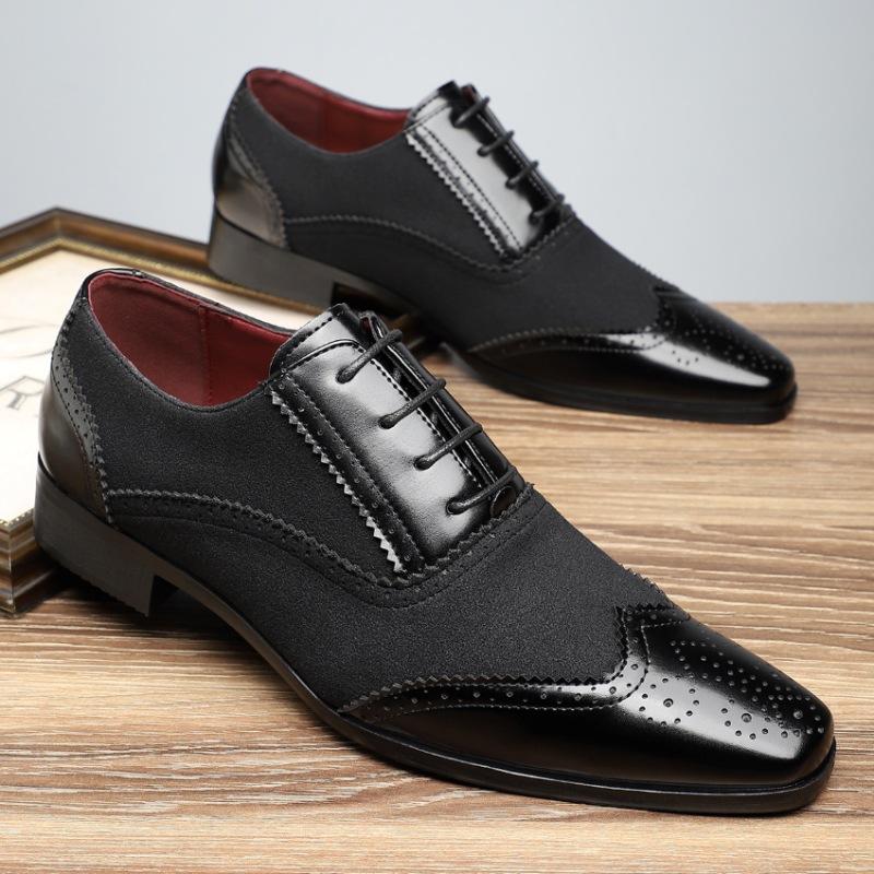 

20252025 Популярные Большие Размеры 48 Мужские Деловые Кожаные Туфли Британские Остроносые Свадебные Повседневные Туфли 39