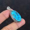 Tibetan Turquoise Pendant Gemstone Pendant Handmade Jewelry 925 Sterling Silver Pendant Decent Pendant Gifts for Wife Silver Elegant Jewelry