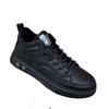 Brand Leather Casual Shoes for Men Classics Fashion Board Shoes Black Slip on Loafers Moccasins Plush Warm Waterproof CottonShoe