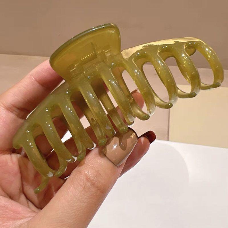 7Designs Giant Flower Cross Acrylic Hair Claw Clips for Women Accessories Jewelry Korean Jelly Large Resin Crab Clamp Headwear
