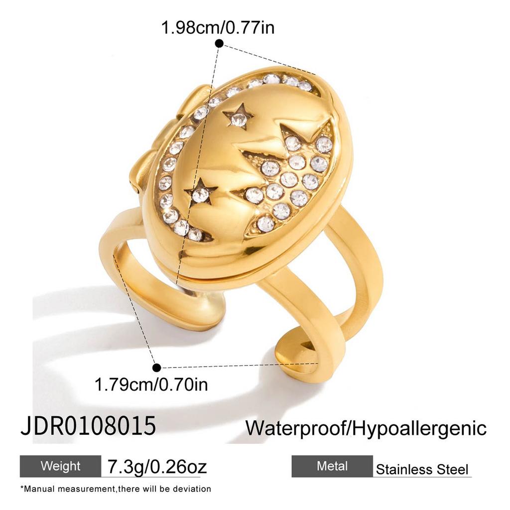 Stainless Steel Photo Box Necklace Light Luxury Niche Clavicle Chain Valentine's Day Titanium Steel Ring Jewelry