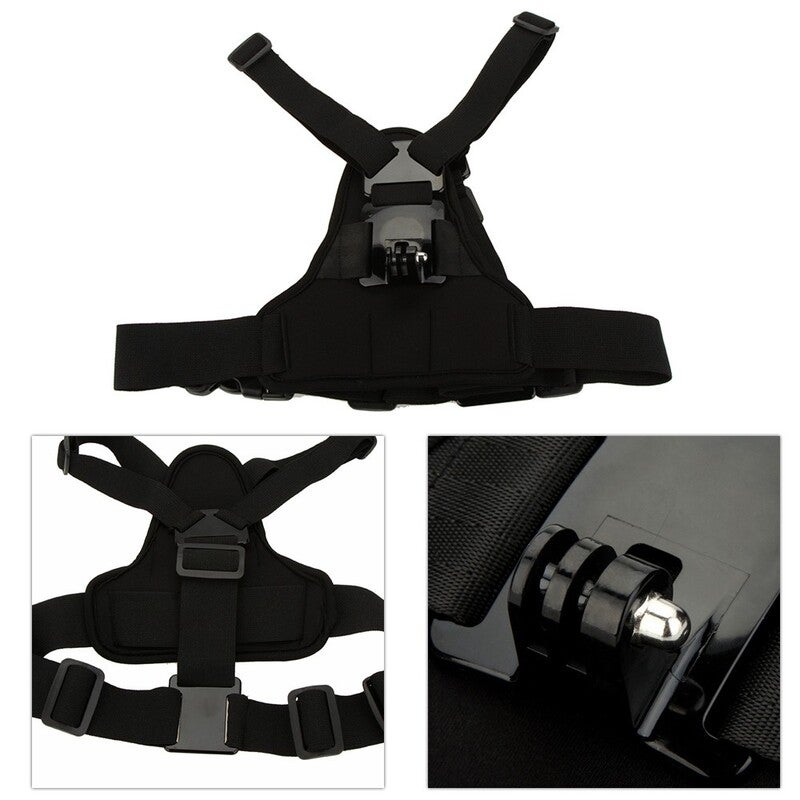 Imbracatura elastica regolabile Cintura toracica Fascia di montaggio Accessorio per cintura per fotocamera sportiva Gopro Hero 4 3 2 1